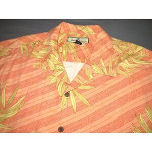 Men's Tommy Bahama Short‎ Sleeved 100% Silk Button Up Hawaiian Shirt Large